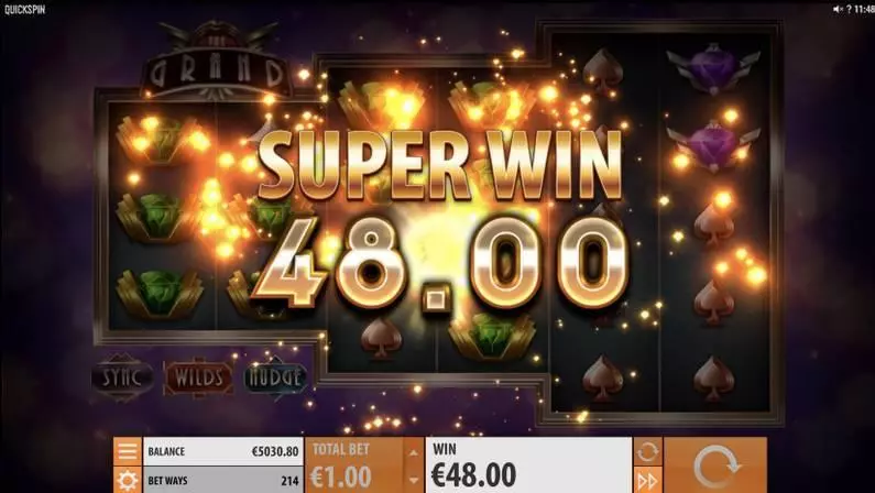 The Grand Fun Slot Game made by Quickspin with 6 Reel and 214 Line