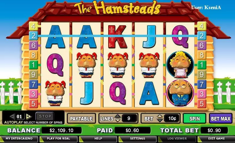 The Hamsteads Fun Slot Game made by CryptoLogic with 5 Reel and 9 Line