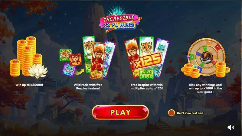 The Incredible X Fu Hero Fun Slot Game made by Mascot Gaming with 5 Reel and 10 Line