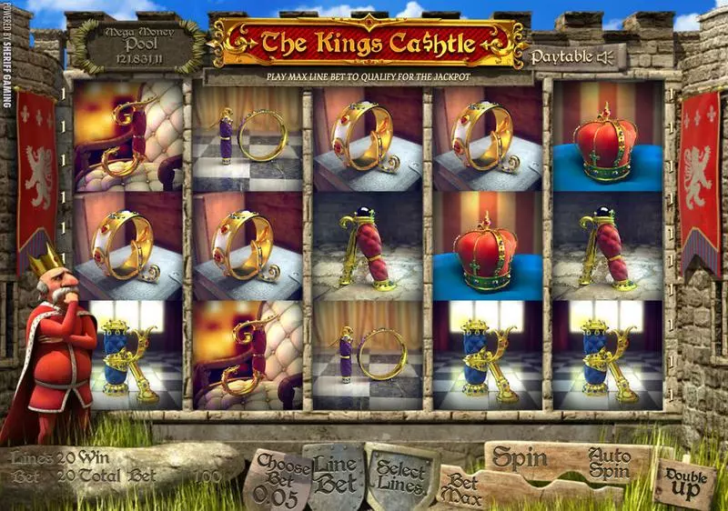 The King's Ca$htle Fun Slot Game made by Sheriff Gaming with 5 Reel and 20 Line