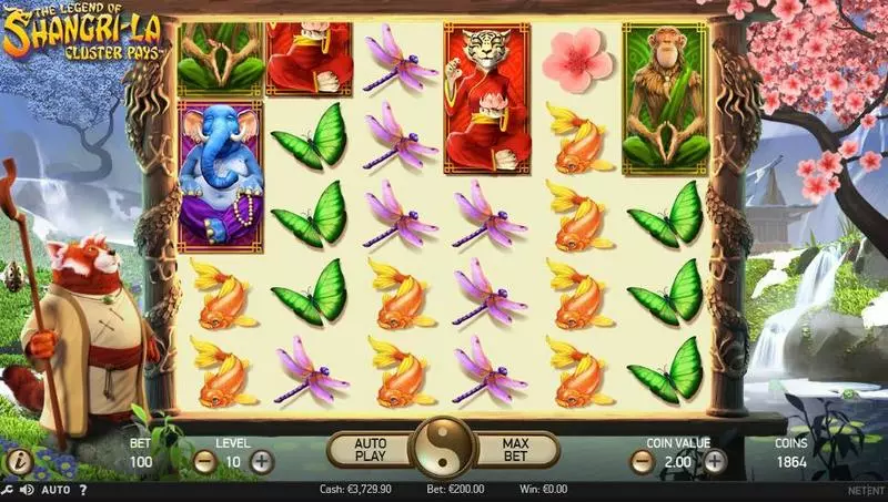 The Legend of Shangri-La Fun Slot Game made by NetEnt with 5 Reel and 10 Line