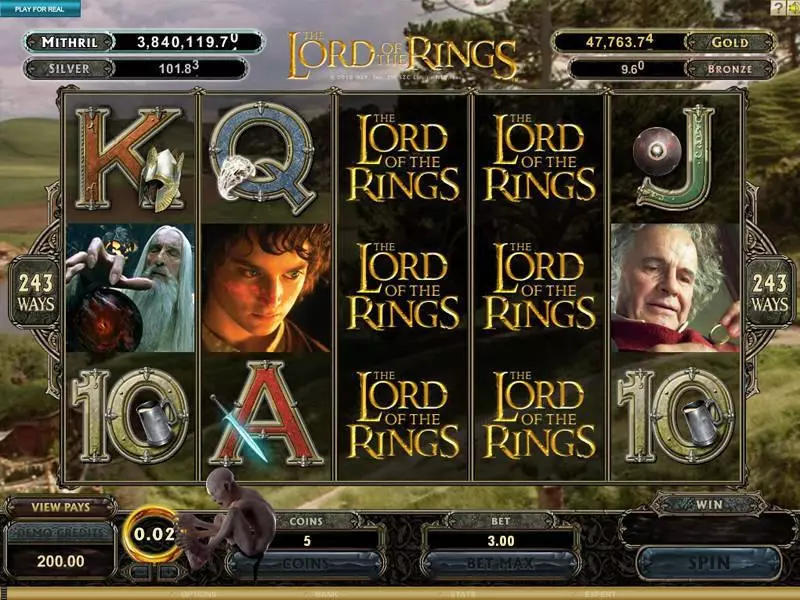 The Lord of the Rings Fun Slot Game made by Microgaming with 5 Reel and 243 Line