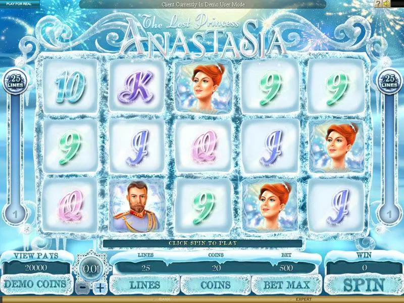 The Lost Princess Anastasia Fun Slot Game made by Genesis with 5 Reel and 25 Line