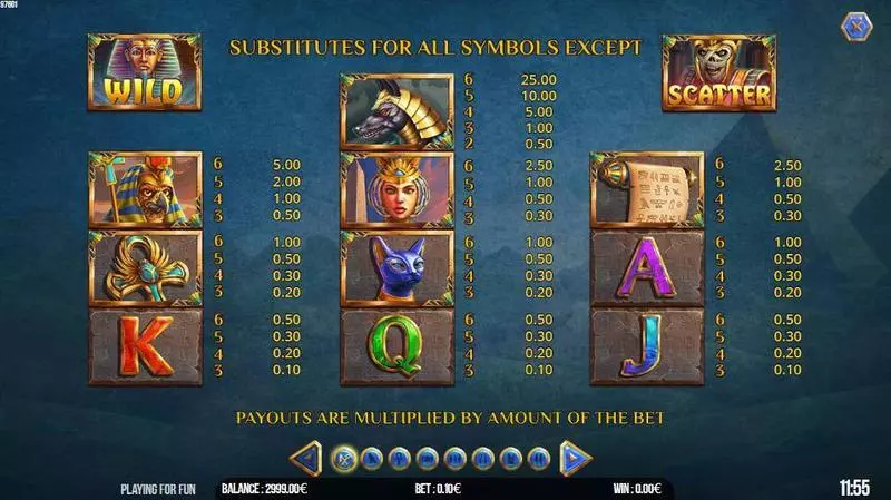 The Mummy EPICWAYS Fun Slot Game made by Fugaso with 6 Reel and 15625 Ways