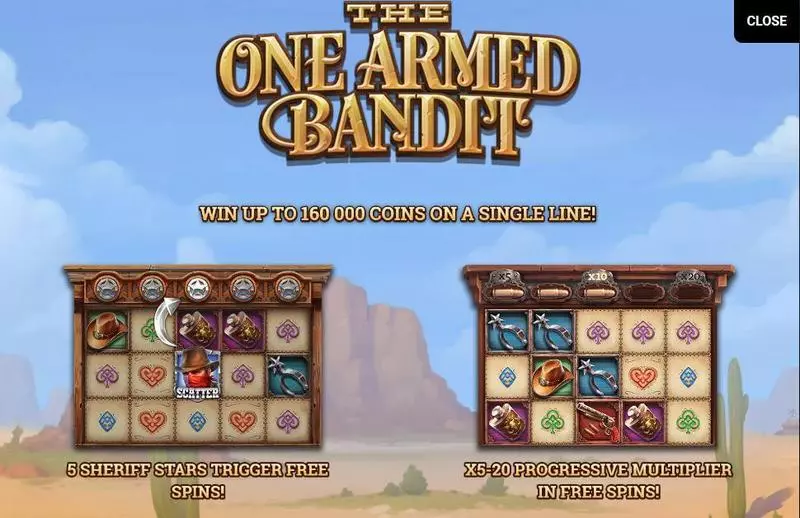 The One Armed Bandit Fun Slot Game made by Yggdrasil with 5 Reel and 20 Line