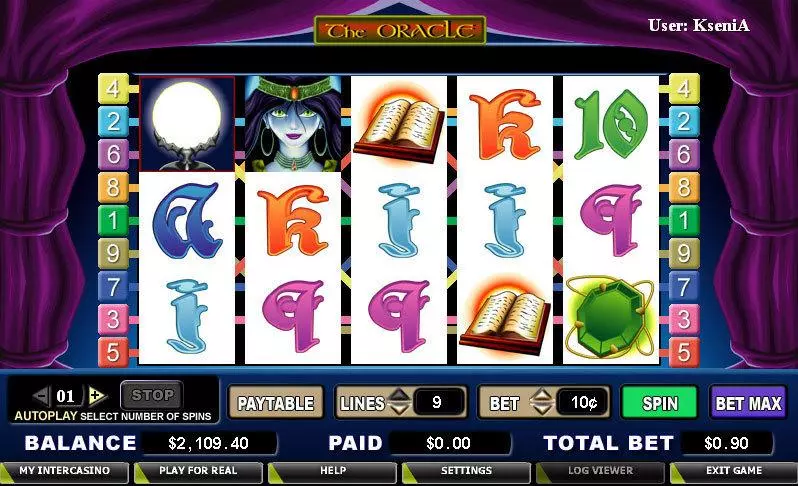 The Oracle Fun Slot Game made by CryptoLogic with 5 Reel and 9 Line