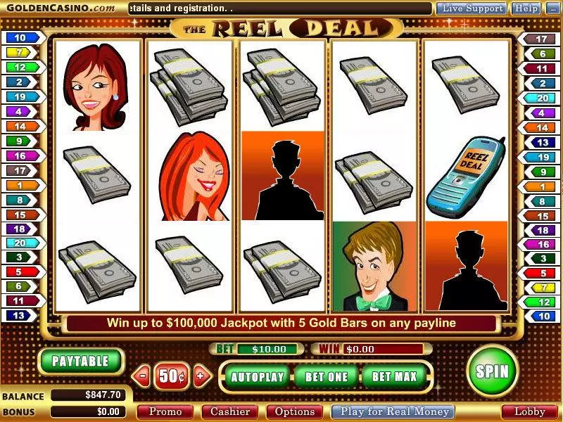 The Reel Deal Fun Slot Game made by WGS Technology with 5 Reel and 20 Line