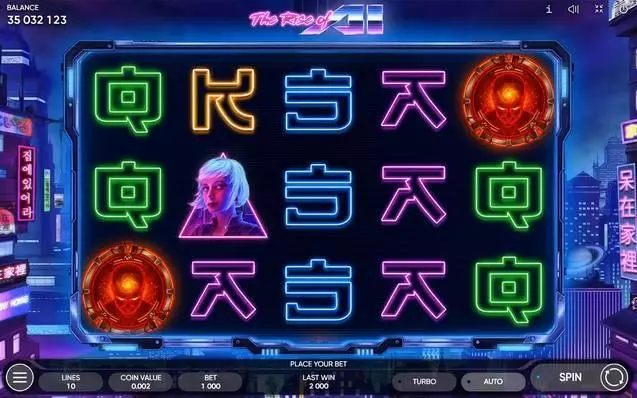 The Rise of AI Fun Slot Game made by Endorphina with 5 Reel and 10 Line