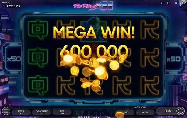 The Rise of AI Fun Slot Game made by Endorphina with 5 Reel and 10 Line