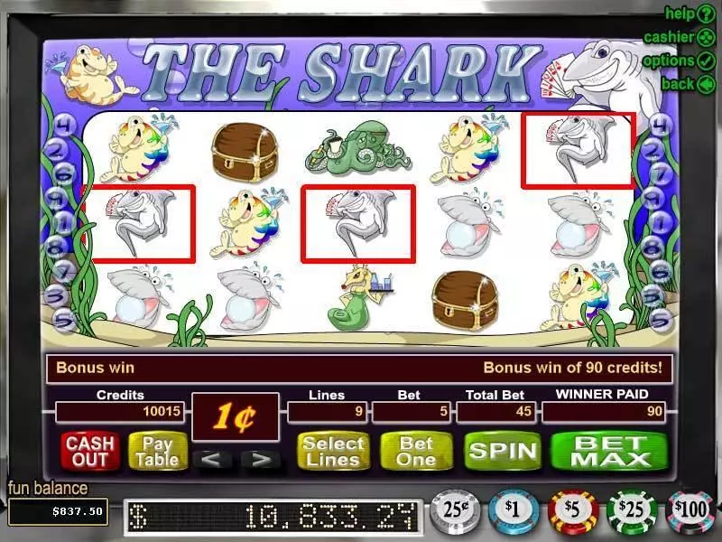 The Shark Fun Slot Game made by RTG with 5 Reel and 9 Line