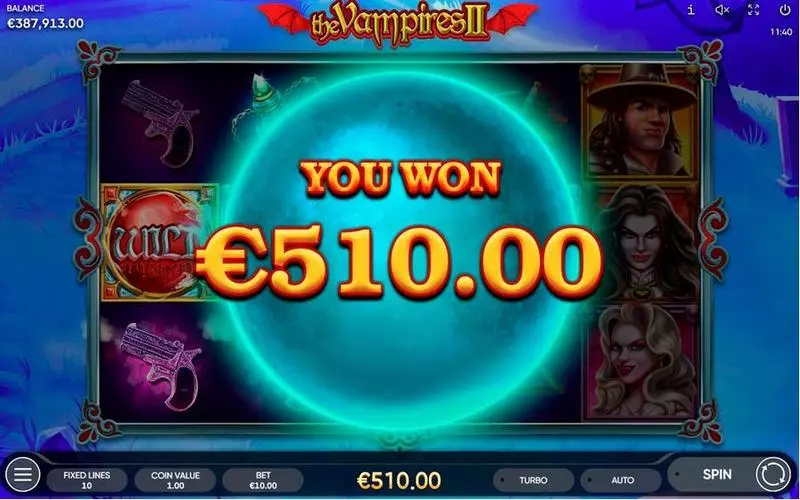 The Vampires II Fun Slot Game made by Endorphina with 5 Reel and 10 Line