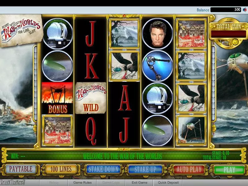 The War of the Worlds Fun Slot Game made by bwin.party with 5 Reel and 100 Line