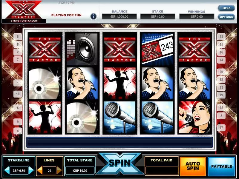The X Factor Fun Slot Game made by iGlobal Media with 5 Reel and 9 Line