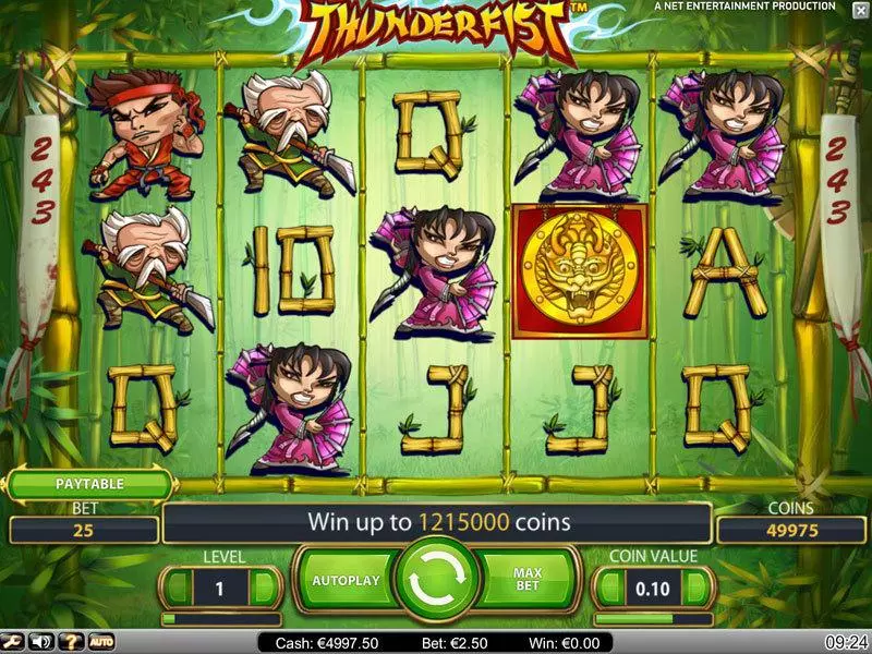 Thunderfist Fun Slot Game made by NetEnt with 5 Reel and 243 Line