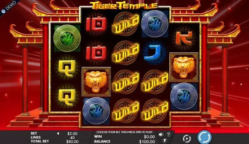 Tiger Temple Fun Slot Game made by Genesis with 5 Reel and 40 Line