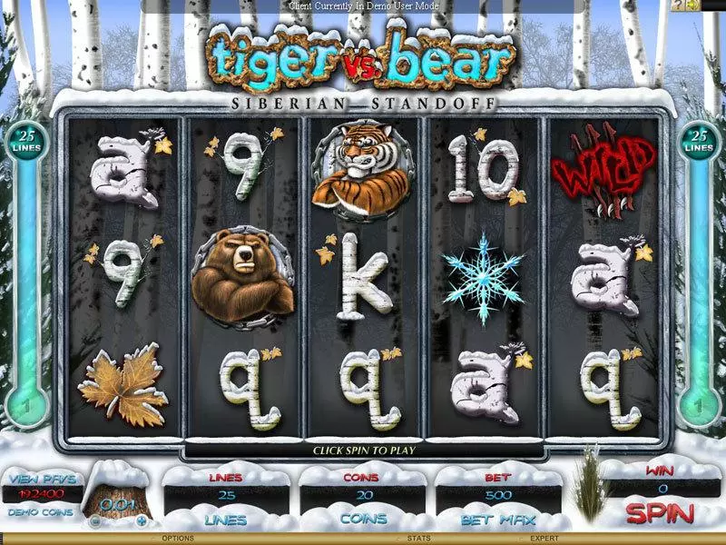 Tiger vs Bear - Siberian Standoff Fun Slot Game made by Genesis with 5 Reel and 25 Line
