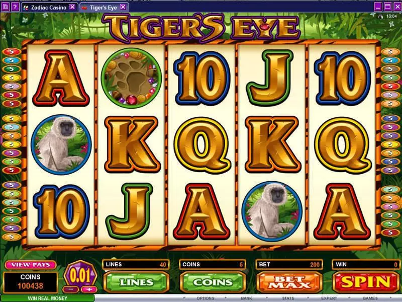 Tiger's Eye Fun Slot Game made by Microgaming with 5 Reel and 40 Line
