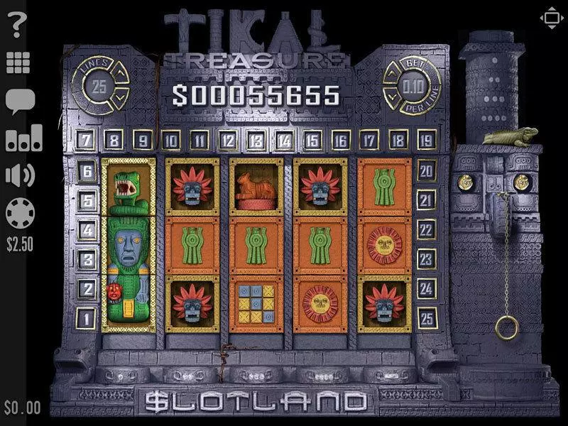 Tikal Treasure Fun Slot Game made by Slotland Software with 5 Reel and 25 Line