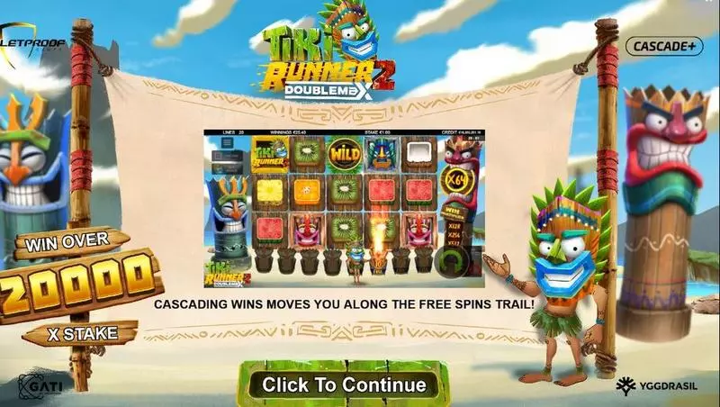 Tiki Runner 2 DoubleMax Fun Slot Game made by Bulletproof Games with 5 Reel and 50 Line