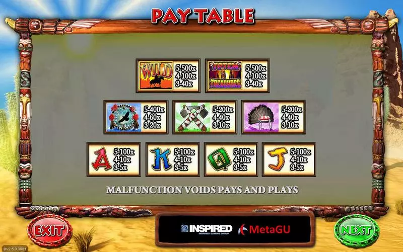 Totem Treasures Fun Slot Game made by Inspired with 5 Reel and 20 Line