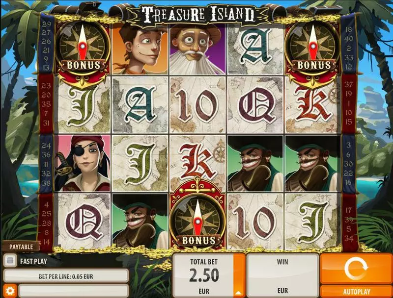 Treasure Island Fun Slot Game made by Quickspin with 5 Reel and 40 Line
