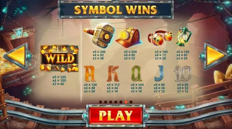 Treasure Mine Fun Slot Game made by Red Tiger Gaming with 5 Reel and 40 Line