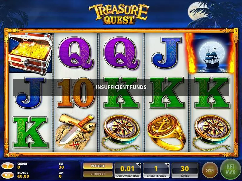 Treasure Quest Fun Slot Game made by GTECH with 5 Reel and 30 Line
