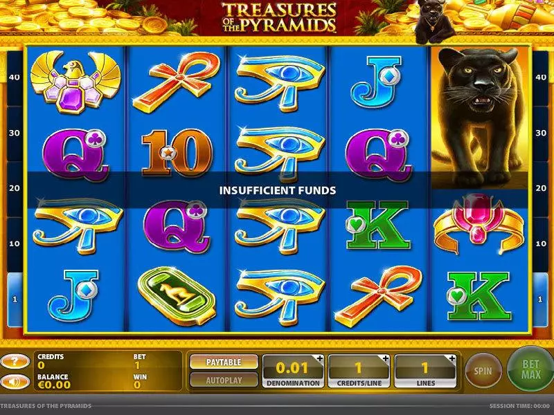 Treasures of the Pyramids Fun Slot Game made by GTECH with 5 Reel and 40 Line