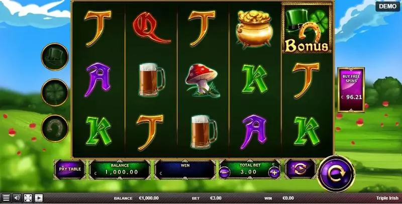 Triple Irish Fun Slot Game made by Red Rake Gaming with 5 Reel and 20 Line