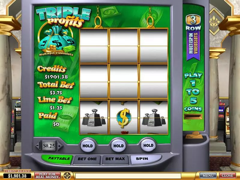 Triple Profits Fun Slot Game made by PlayTech with 3 Reel and 3 Line