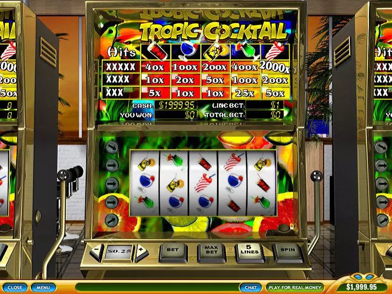 Tropic Cocktail Fun Slot Game made by PlayTech with 5 Reel and 5 Line