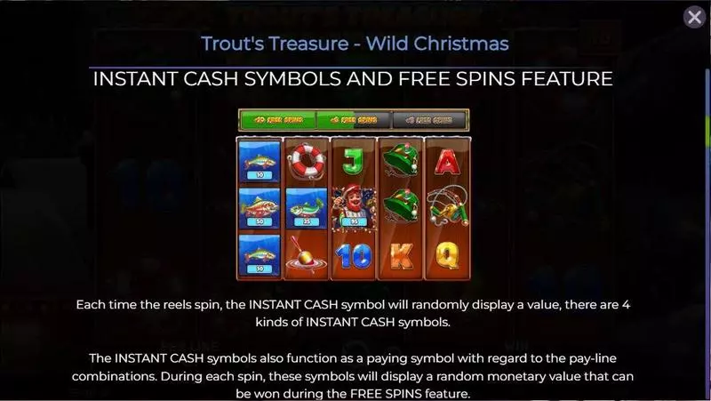 Trout’s Treasure – Wild Christmas Fun Slot Game made by Spinomenal with 5 Reel and 10 Line