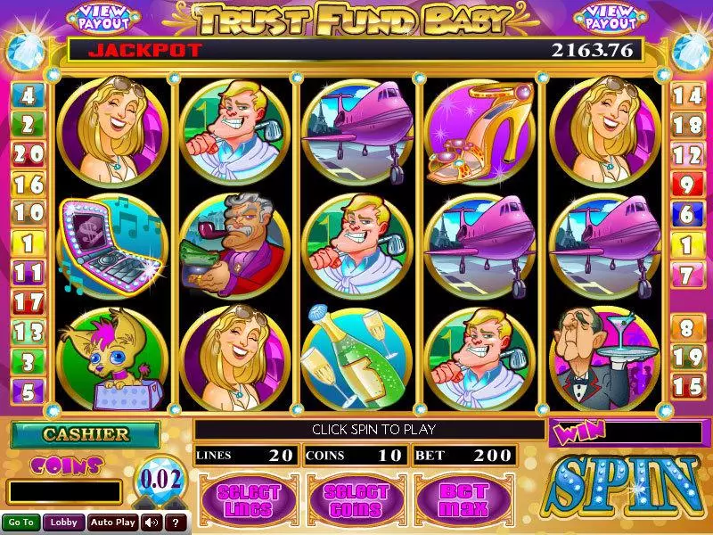 Trust Fund Baby Fun Slot Game made by Wizard Gaming with 5 Reel and 20 Line