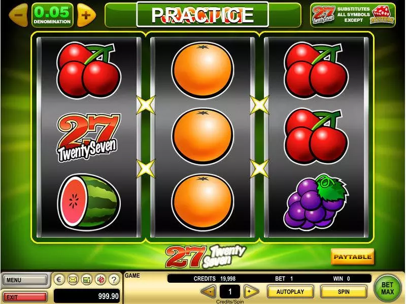 TwentySeven Fun Slot Game made by GTECH with 3 Reel and 27 Line