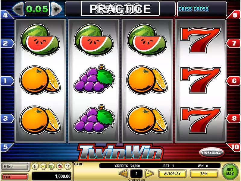 Twin Win Fun Slot Game made by GTECH with 4 Reel and 10 Line