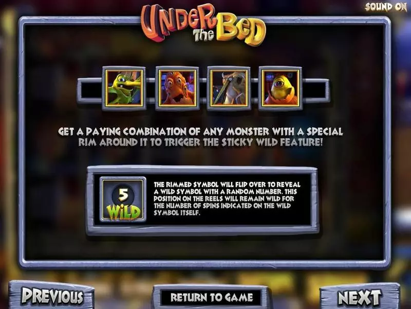 Under The Bed Fun Slot Game made by BetSoft with 5 Reel and 30 Line