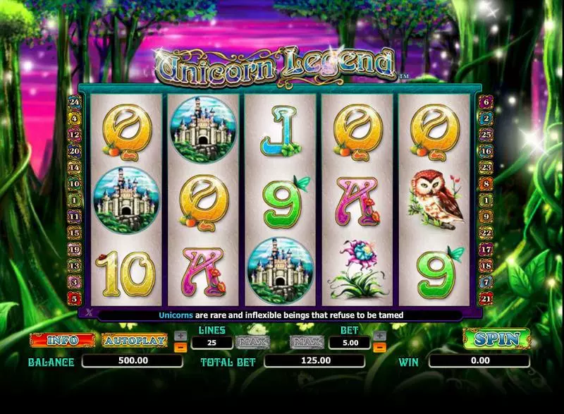 Unicorn Legend Fun Slot Game made by Amaya with 5 Reel and 25 Line