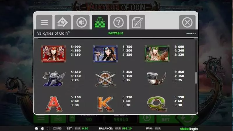 Valkyries of Odin Fun Slot Game made by StakeLogic with 5 Reel and 30 Line