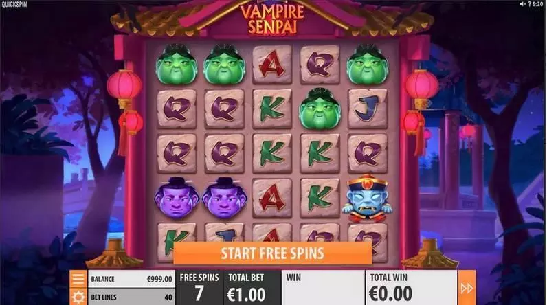 Vampire Senpai Fun Slot Game made by Quickspin with 5 Reel and 40 Line