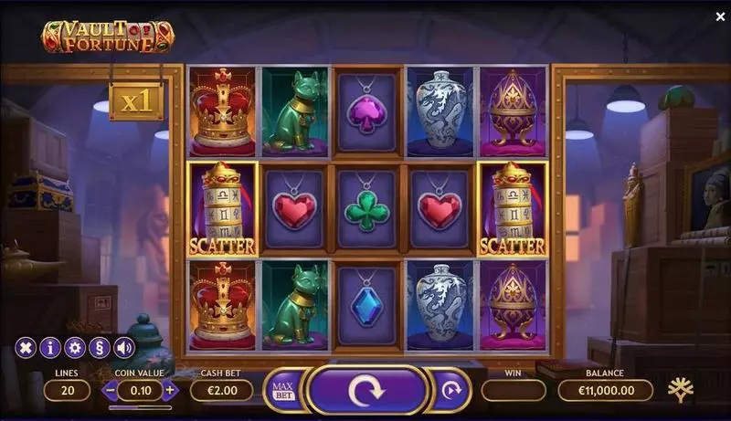 Vault of Fortune Fun Slot Game made by Yggdrasil with 5 Reel and 20 Line