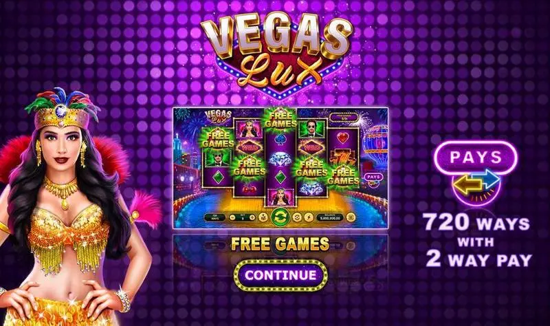 Vegas Lux Fun Slot Game made by RTG with 5 Reel and 720 lines