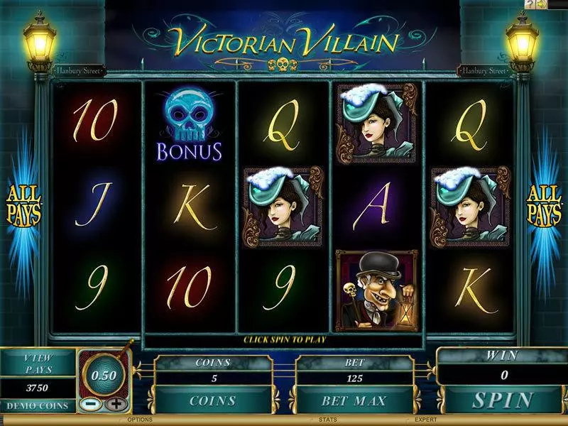 Victorian Villain Fun Slot Game made by Genesis with 5 Reel and 243 Line