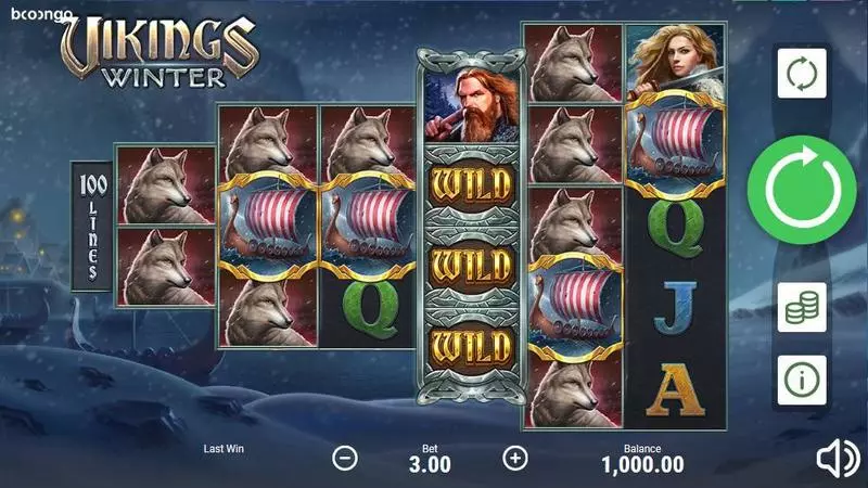 Vikings Winter Fun Slot Game made by Booongo with 6 Reel and 100 Line