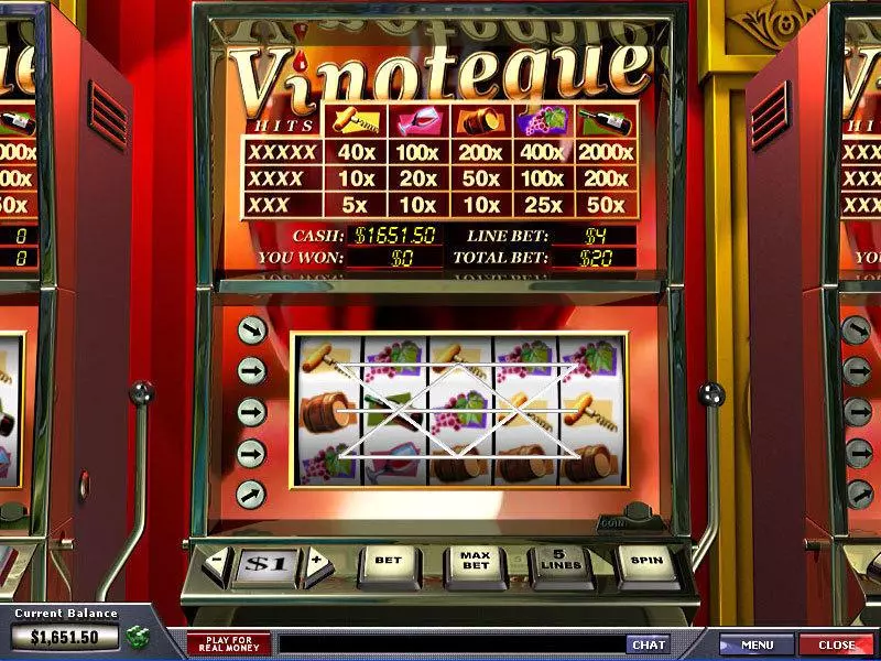 Vinoteque Fun Slot Game made by PlayTech with 5 Reel and 5 Line