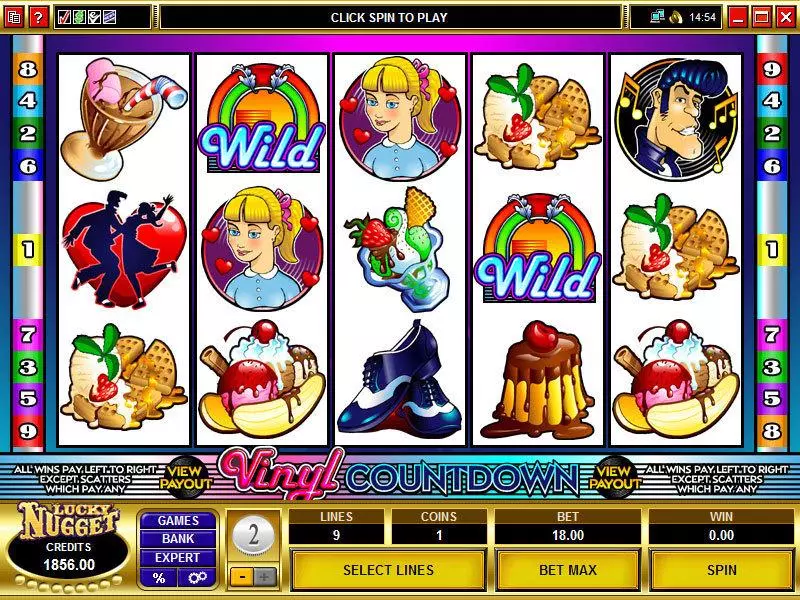 Vinyl Countdown Fun Slot Game made by Microgaming with 5 Reel and 9 Line