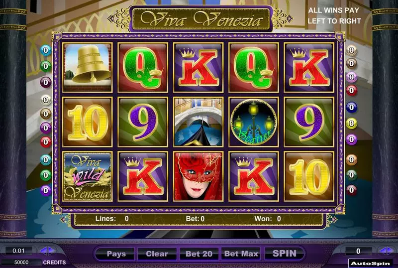 Viva Venezia Fun Slot Game made by Amaya with 5 Reel and 20 Line