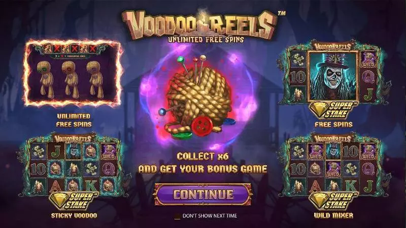 Voodoo Reels Unlimited Free Spins Fun Slot Game made by StakeLogic with 5 Reel and 10 Line