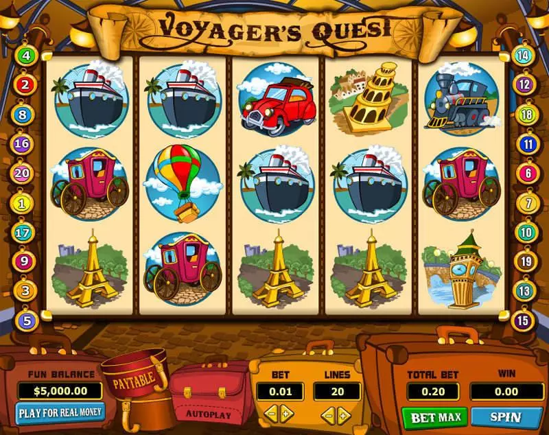Voyager's Quest Fun Slot Game made by Topgame with 5 Reel and 20 Line