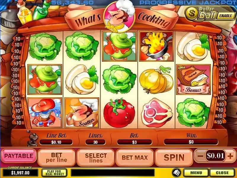 What's Cooking Fun Slot Game made by PlayTech with 5 Reel and 30 Line