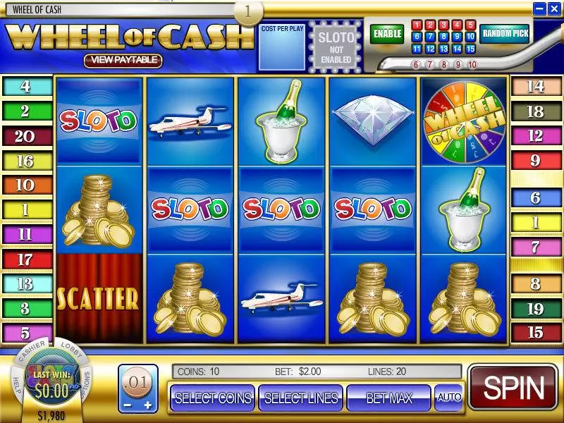 Wheel of Cash Fun Slot Game made by Rival with 5 Reel and 20 Line